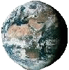 A picture of the Earth from a humain made Satellite