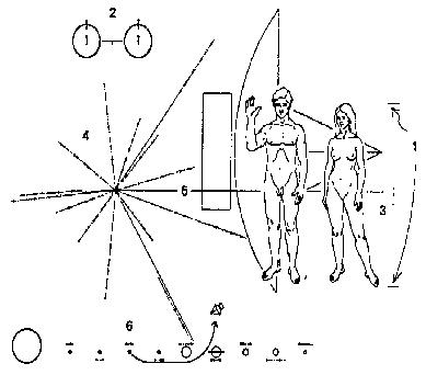 The plaque present on Pioneer satellite